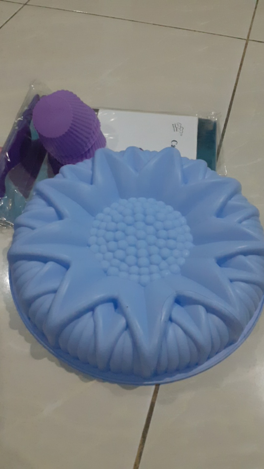 Loyang Silikon Bunga Matahari 26x4.5cm Untuk Cake/puding