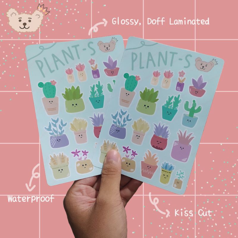 

Plants Sticker Sheet / Aesthetic Journaling Sticker Shan Shine