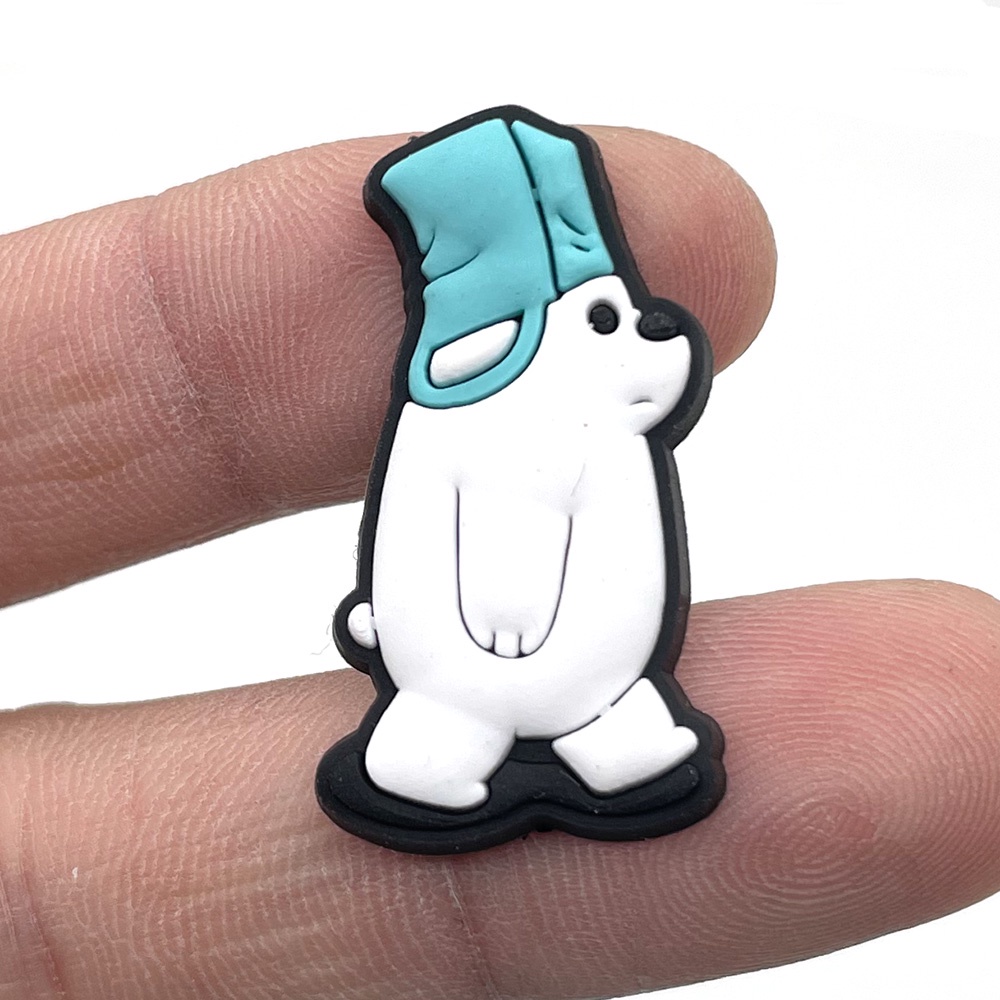 Jibbitz bear charms Crocs Aksesoris DIY imut Beruang pin pvc Bahan Untuk Dekorasi Sepatu Hadiah anak wanita pria