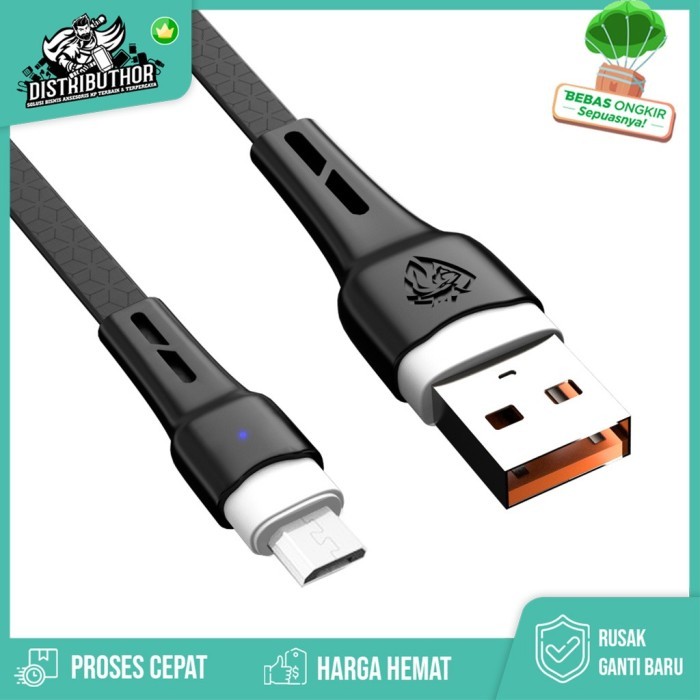 Kabel Data USB Charger LENYES LC906 V8 Micro Fast Charging Flat Cable