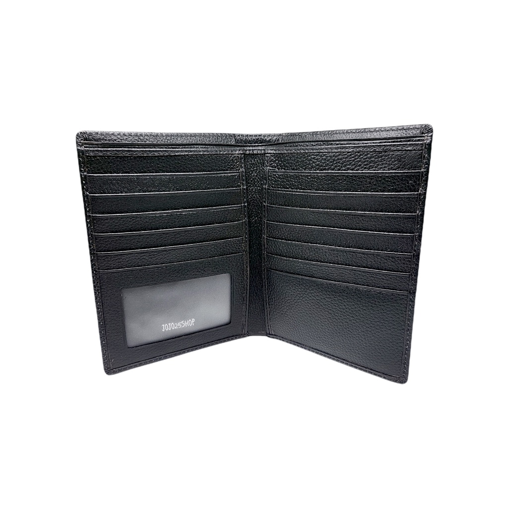 DOMPET KARTU BESAR / BOOK CARD HOLDER KULIT ASLI PRIA WANITA HITAM TLB