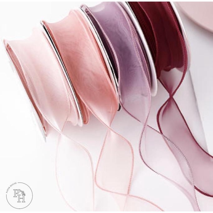 

Sale!!! Pita Gauze Organza Ribbon / Pita Premium Bunga Kado / 4Cm X 10Yard - Paling Diminati