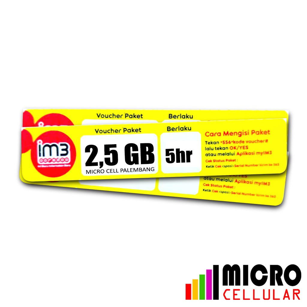 Voucher Kuota INDOSAT FREEDOM 2,5 GB (5 Hari) Reguler 24 Jam - Lokal Data Sumatera Selatan