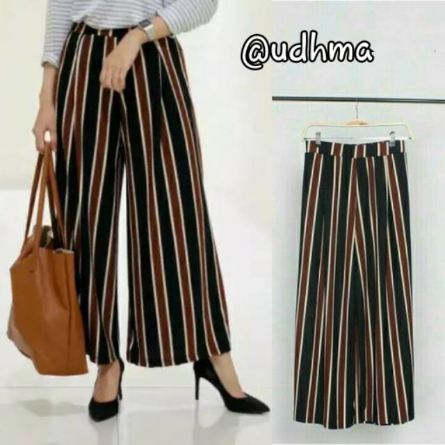 CELANA KULOT PANJANG WIDE STRIPE / PANTS