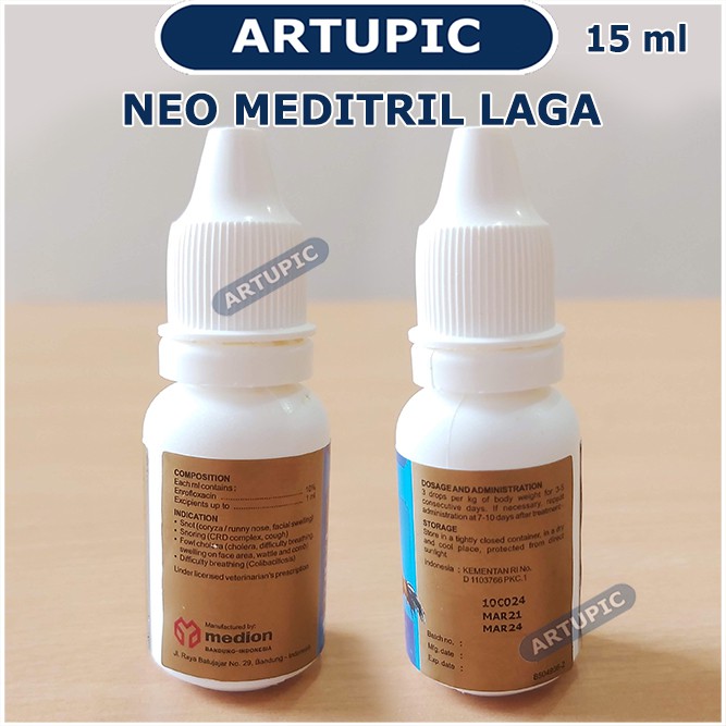 Neo Meditril LAGA 15 ml Ngorok Snot Sesak Nafas Ayam Adu Kampung Winner Antibiotik Ayam Laga