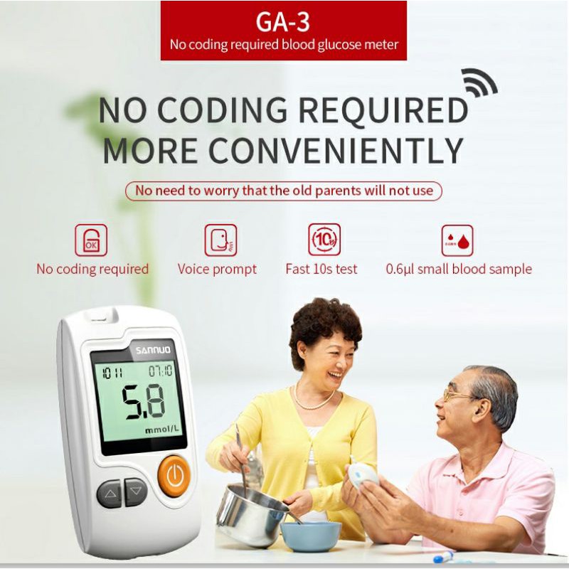 Alat Tes Gula Darah Diabetes Blood Glucose Sugar Meter