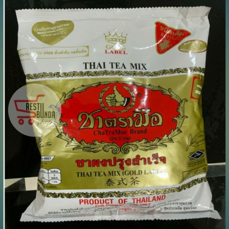 

THAITEA GOLD LABEL PREMIUM CHATRAMUE 400grams dan ORIGINAL MERAH