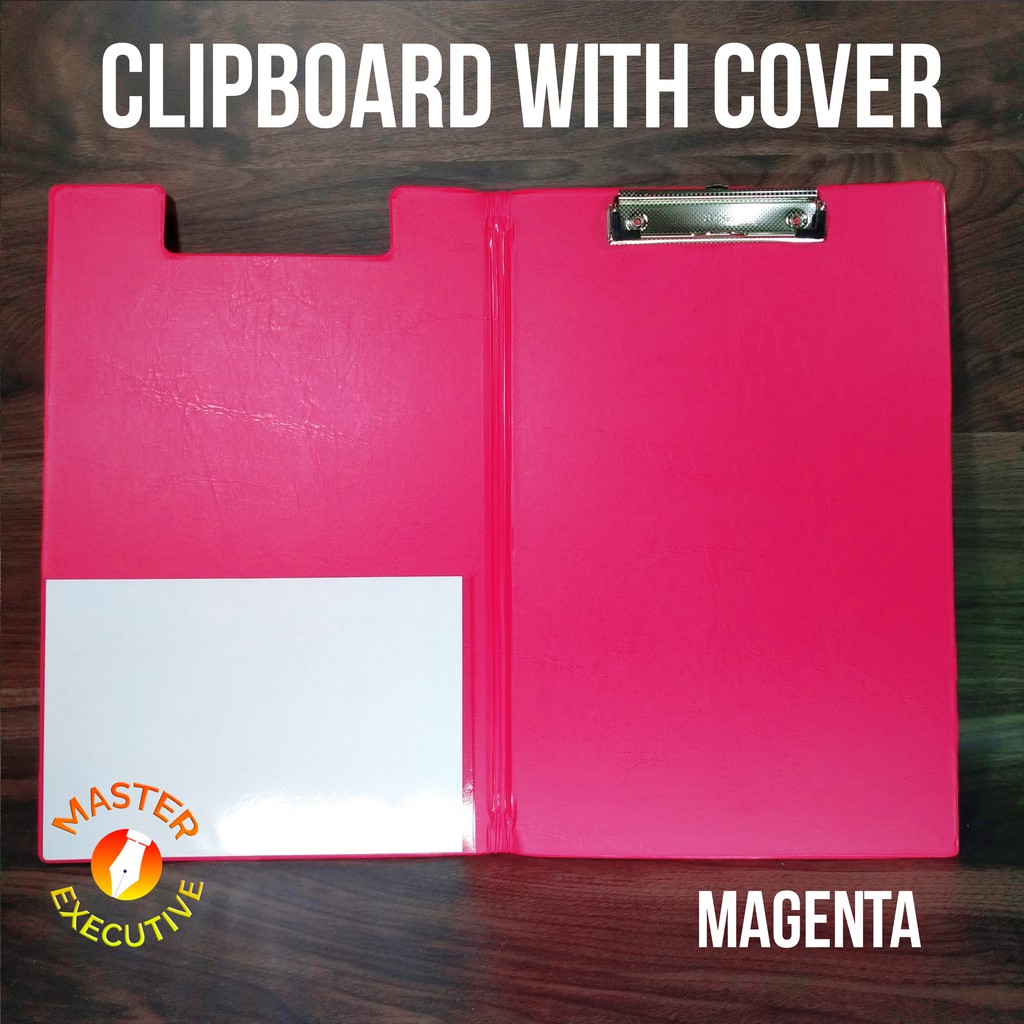 Bantex Clipboard with Cover - Papan Dada Kulit Sintetis Magenta Pink 4211 61