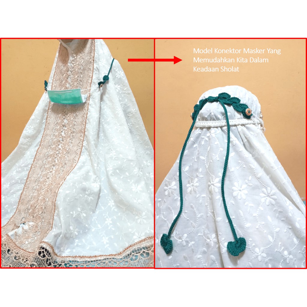 KONEKTOR MASKER RAJUT HIJAB 2in1 BISA JADI KALUNG CANTIK