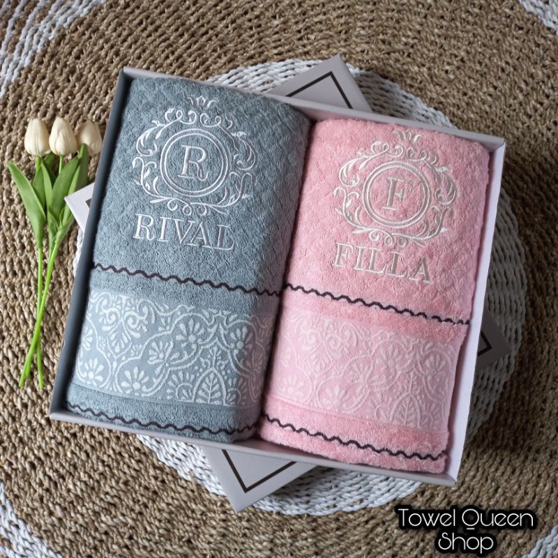 Handuk Mandi Couple Phino (Free Box + Bordir)  - Towel Queen Shop
