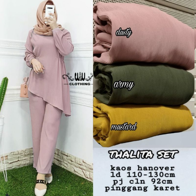 READY√√ THALITA SET bahan halus by U&U Clothing