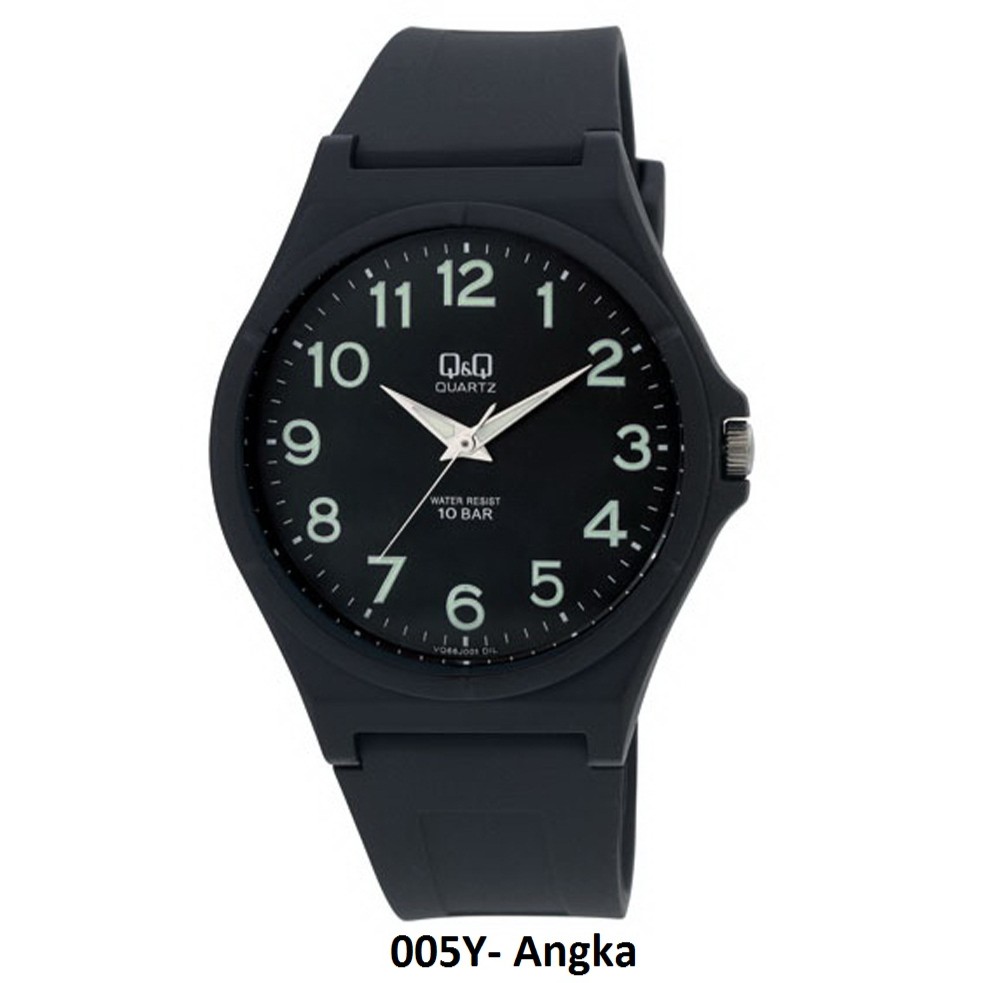 Q&amp;Q Original Jam Tangan Pria VQ66J Series - Hitam - Karet