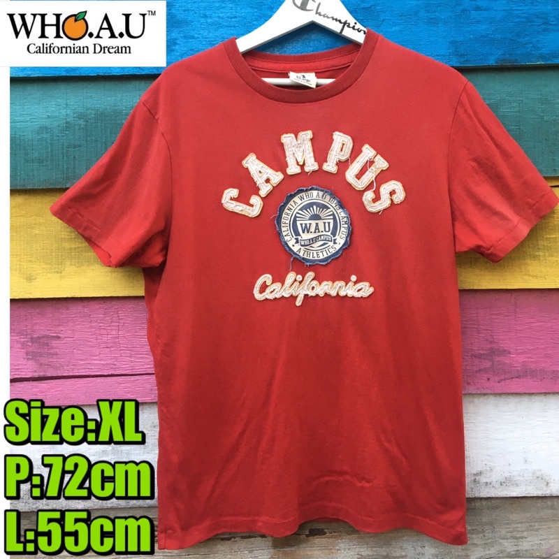 t shirt kaos CALIFORNIA WHO AU WHO.A.U original second