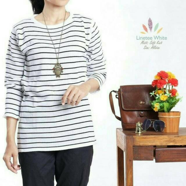 Kaos lengan panjang wanita Kaos spandek Adem