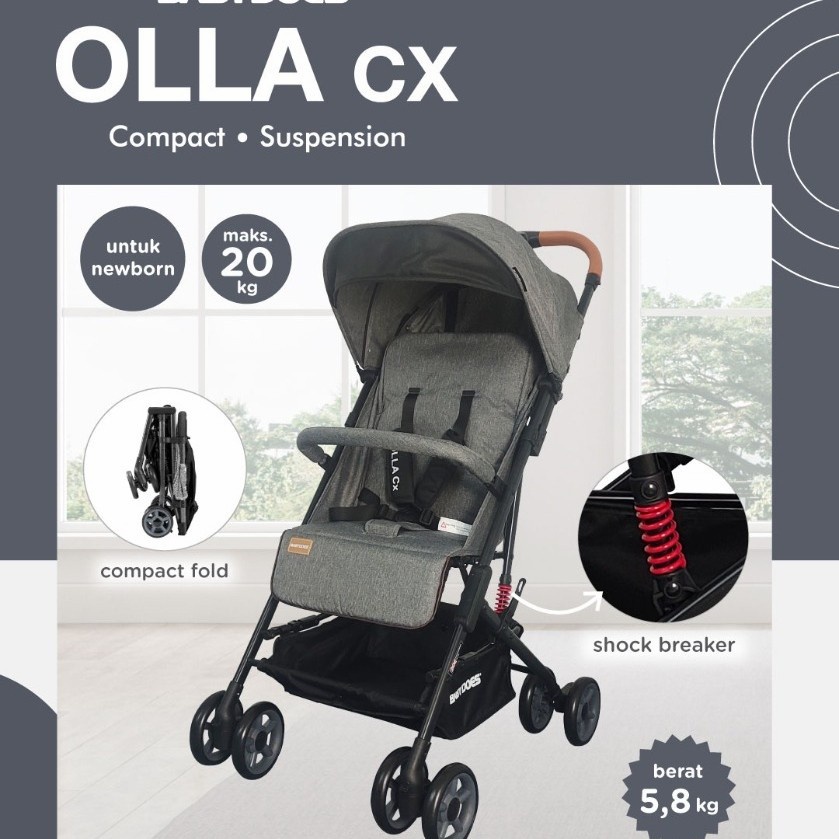 Makassar - Stroller Bayi Babydoes OLLA CX Compact Size / NEW HOLA CH-SY314 Kereta Dorong Bayi