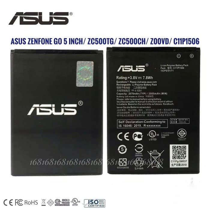 Baterai Asus Zenfone Go 5 Inch Zc500tg Zc500ch Z00vd C11p1506 Batre Laris988 Shopee Indonesia