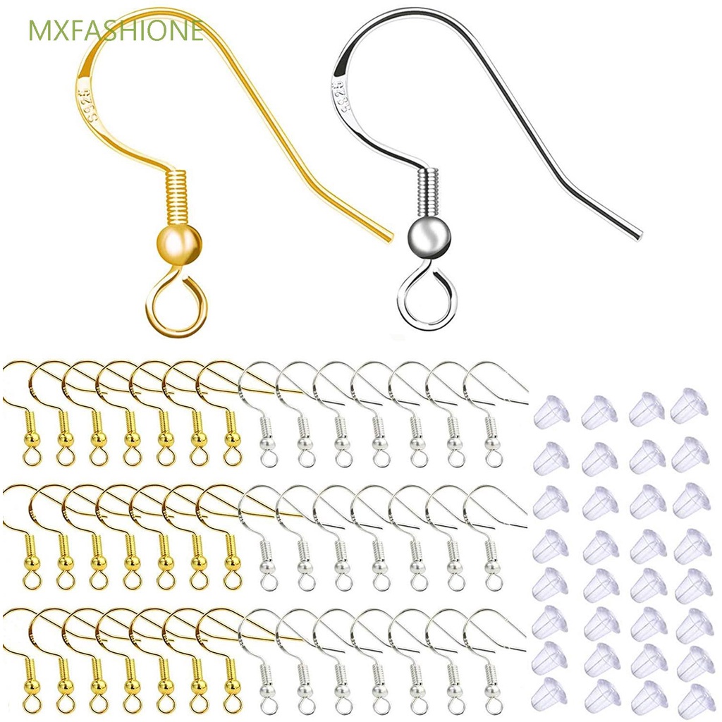 100pcs Earring Hooks Beads Jewelry Findings Ear Wires Set 925 Sterling Silver 100pcs Earring Hooks Beads Jewelry Findings Ear Wires Set 925 Sterling Silver