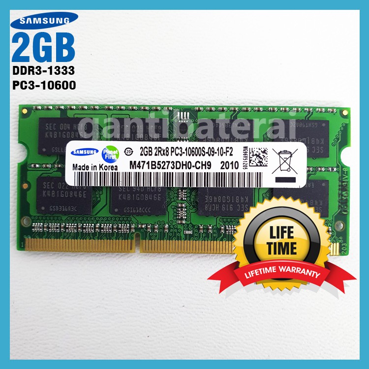 SODIMM RAM LAPTOP DDR3 2GB PC3-10600S DDR3-1333 Mhz New
