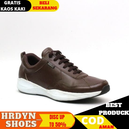 Sepatu Sneakers Kulit Pria Sepatu Casual Formal Cwok Import Terbaru Desain Trendy Kerja Kantor Nyaman Ori
