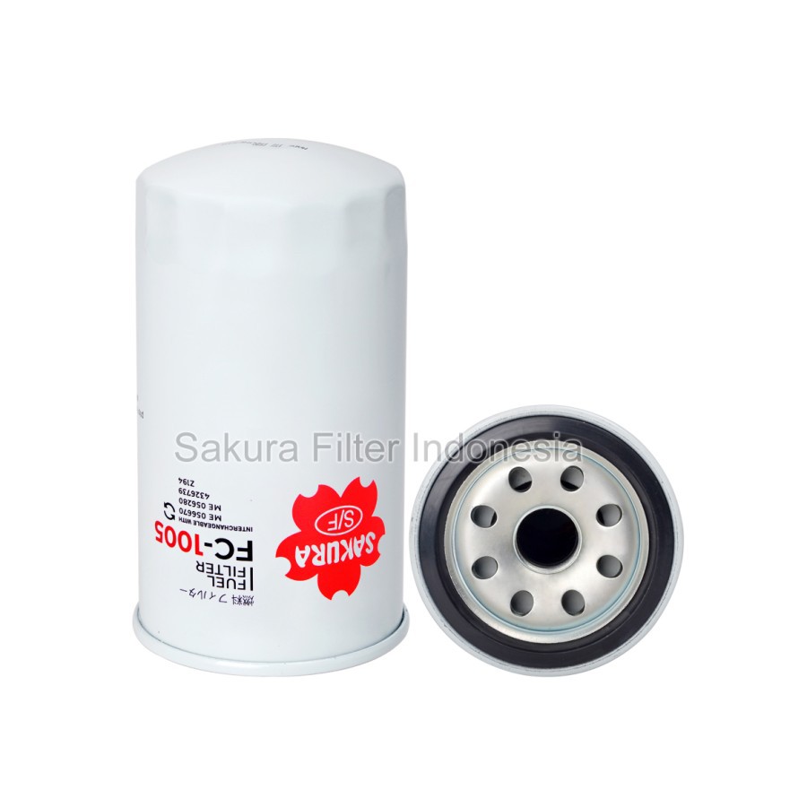 Filter Solar atas Fuso Ganjo 8DC9 6D22 Fuel Filter Sakura FC-1005