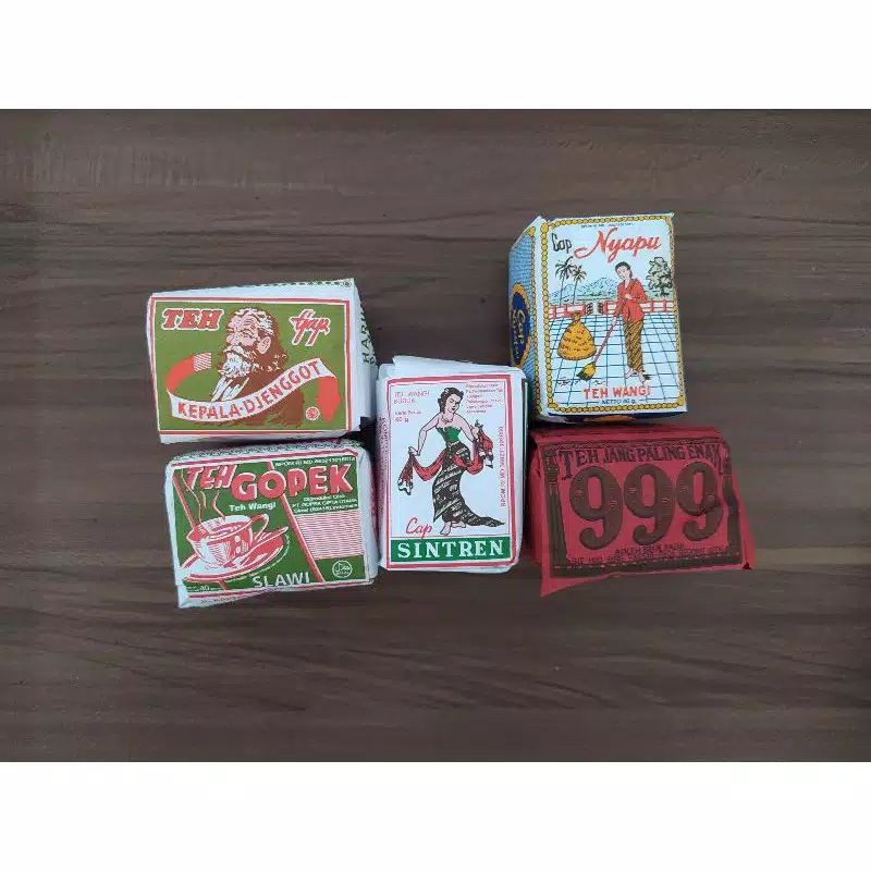 Paket 5 Teh (Gopek, Nyapu, Sintren, Kepala Djenggot, 999)