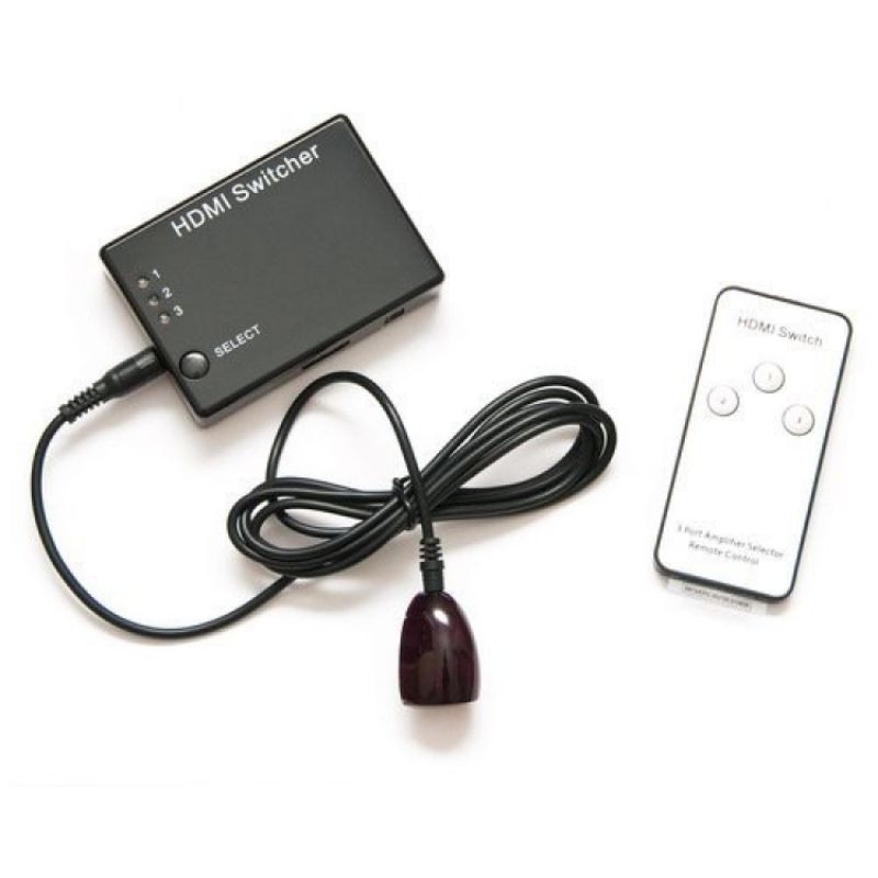 HDMI Switch 3 Port Full HD 1080P with Remote Control