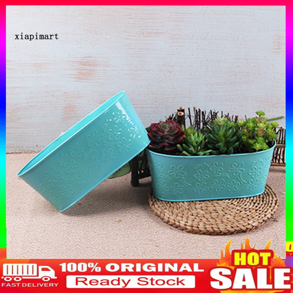 Keranjang Penyimpanan Pot Bunga Bentuk Oval Bahan Metal Keranjang Penyimpanan Pot Bunga Bentuk Oval Bahan Metal