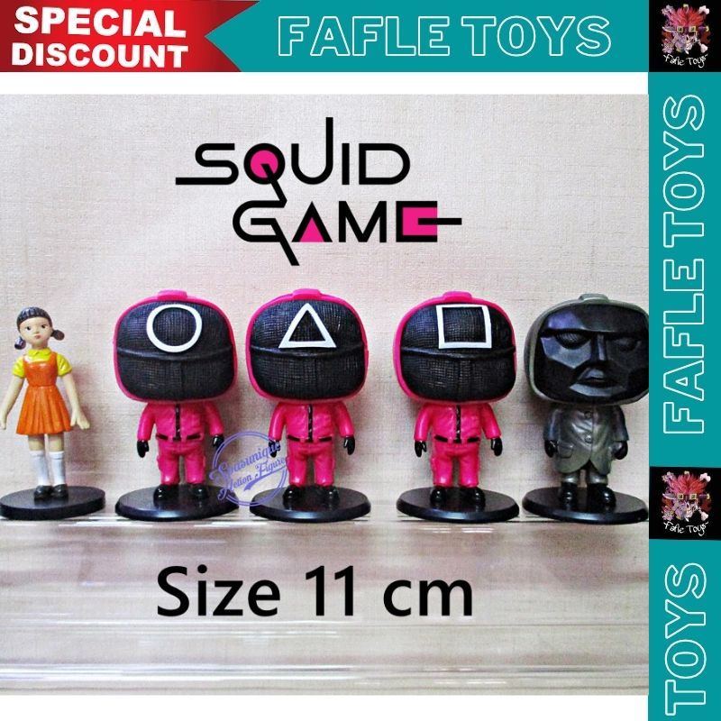 

Action Figure Squid Game Set 5 pcs Mainan Miniatur Topper Cake Squidgame / squid game action figure set squid game mainan pajangan topper kue / Mainan Squid Game Figure Set Squidgame Miniatur Hiasan Topper Cake /Pajangan SQUID GAME / Topper Cake Squidgame