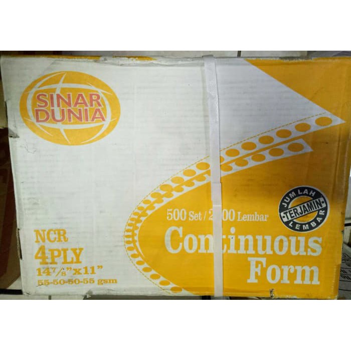 

continuous form besar rangkap 4 putih SiDU