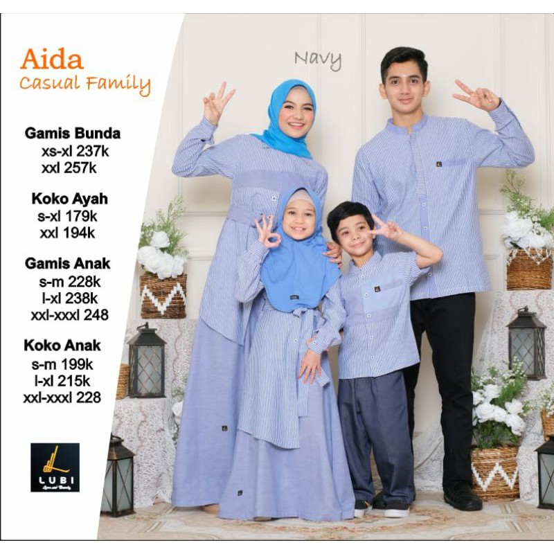 LUBI SARIMBIT AIDA | COUPLE KELUARGA | GAMIS COUPLE | KOKO LUBI