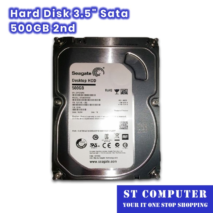 HarDisk 500GB  Sata 3.5" Second hdd 500gb hard disk 500GB Bekas Komponen Komputer PC Desktop