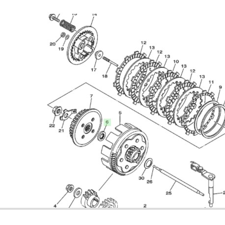 PLATE THRUST RING RUMAH KOPLING VIXION LAMA WR 155 ORIGINAL YGP 3C1-E6154-00