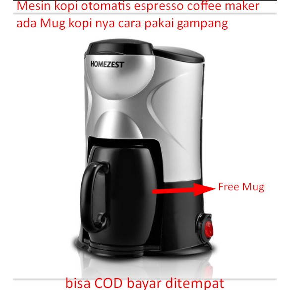 Jual Mesin Kopi Otomatis Espresso Coffee Maker Ada Mug Kopi Nya Cara Pakai Gampang Shopee 4747