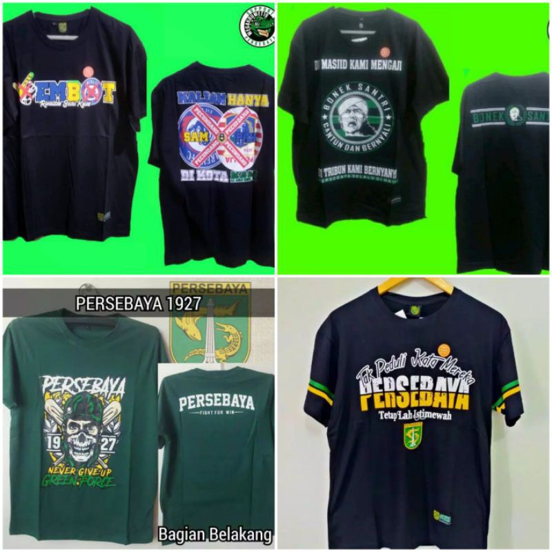 SETELAN TSHIRT BAJU BONEK PERSEBAYA ANAK TANGGUNG SMP 11-14 TAHUN