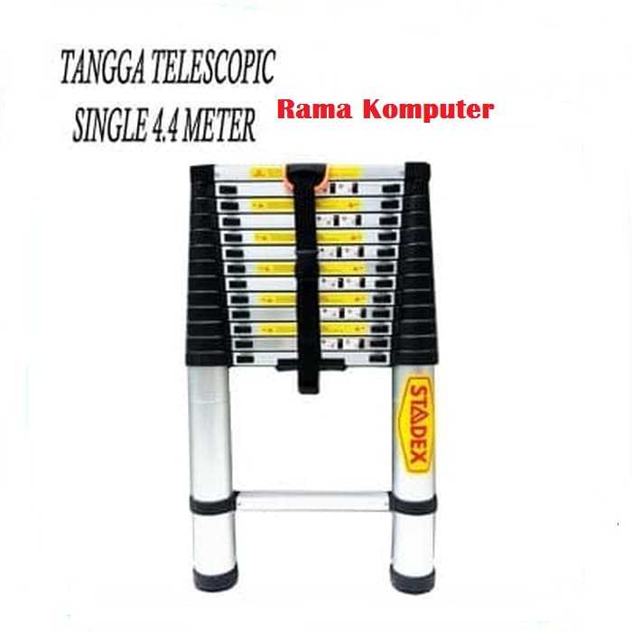 STADEX TANGGA TELESKOPIK SINGLE 4.4 METER STAINLESS