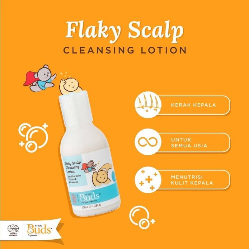 Buds Organics BSO - Flaky Scalp Cleansing Lotion 100ml - Shampoo Penghilang