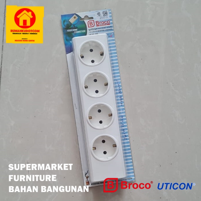 STOP KONTAK LISTRIK - STOP KONTAK LUBANG 4 - 15340 - BROCO