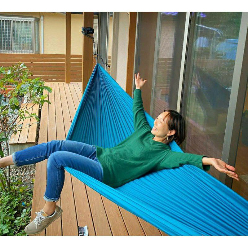 Hammock kain 2lapis hammock gunung bonus tali webing 2pcs