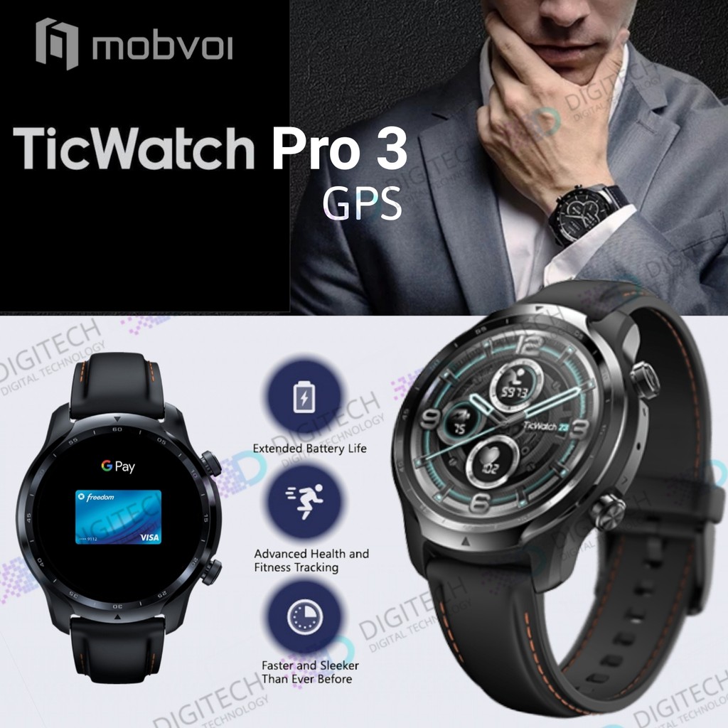 TicWatch Pro 3 GPS Smartwatch with Snapdragon Wear 4100