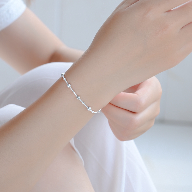 Fashion Aksesoris S925 Sterling Silver Bracelet Bead Modeling Desain Kepribadian Sederhana