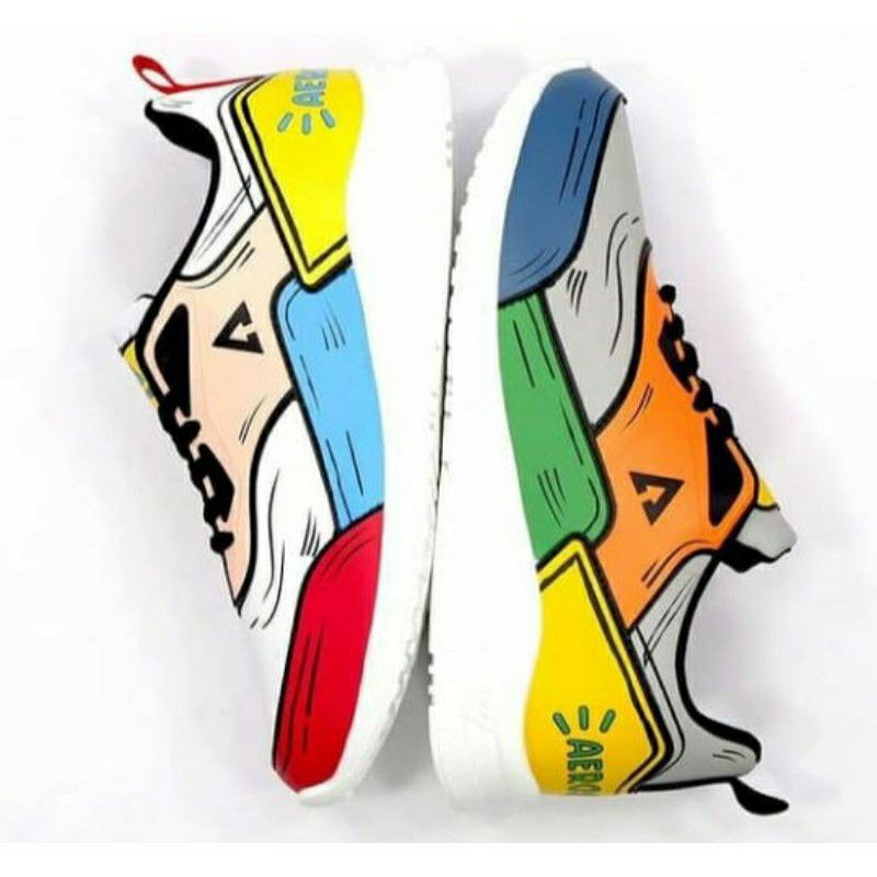 Aerostreet Limited Edition 2D Tiger Cartoon Sepatu Pria Wanita