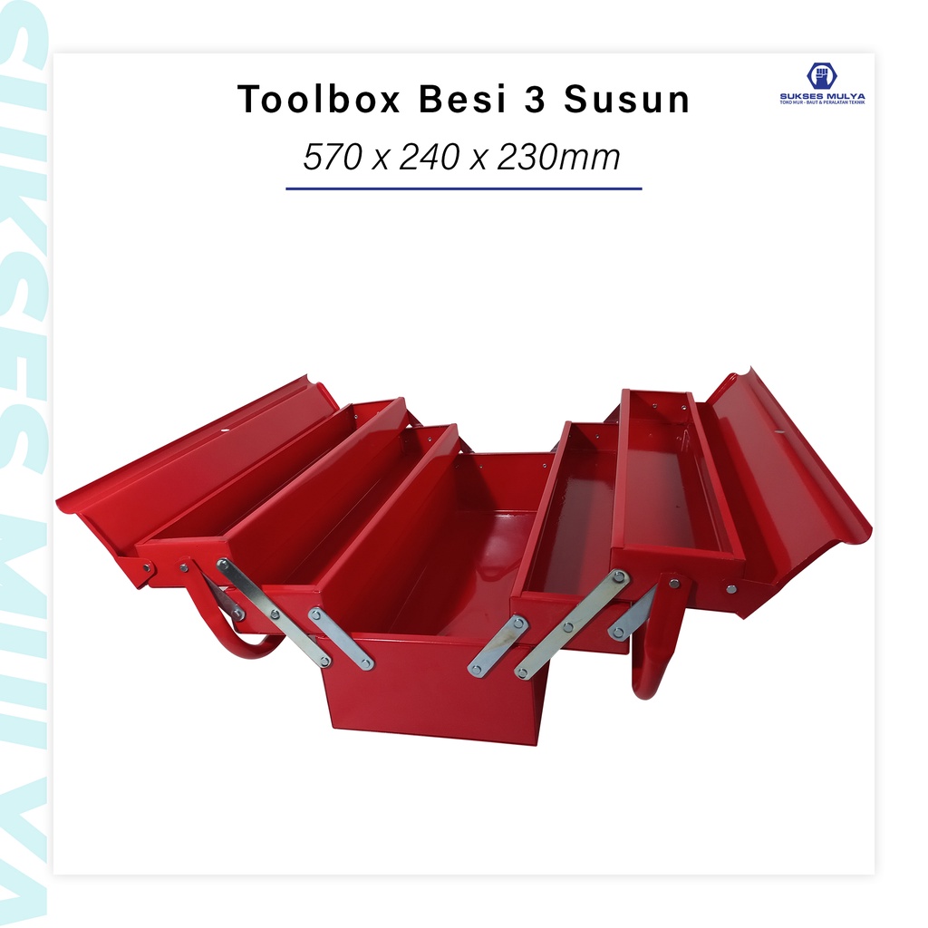 Jual Toolbox Besi 3 Susun Tool Box Besi / Kotak Peralatan | Shopee ...