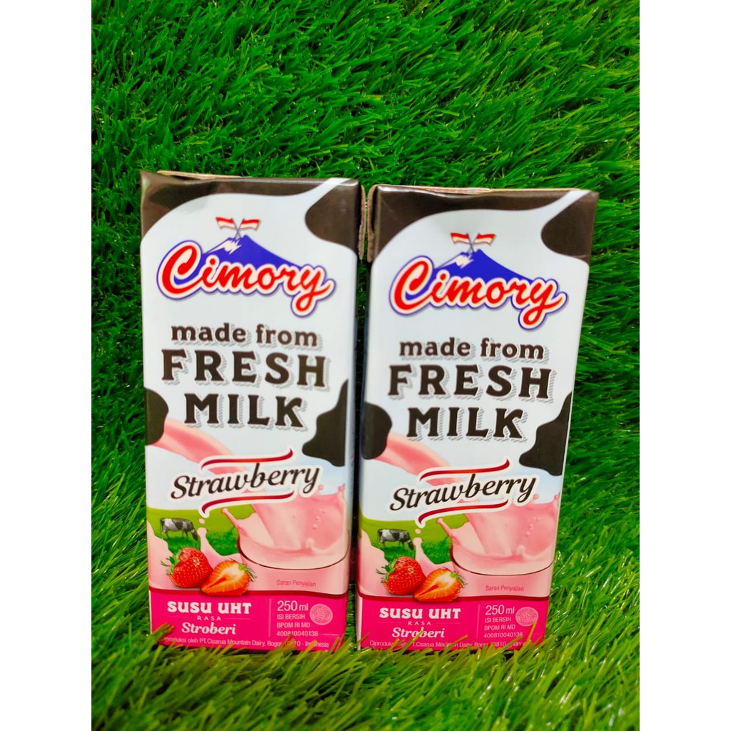 

Cimory susu UHT 250 ml rasa Strawberry isi 2 pcs