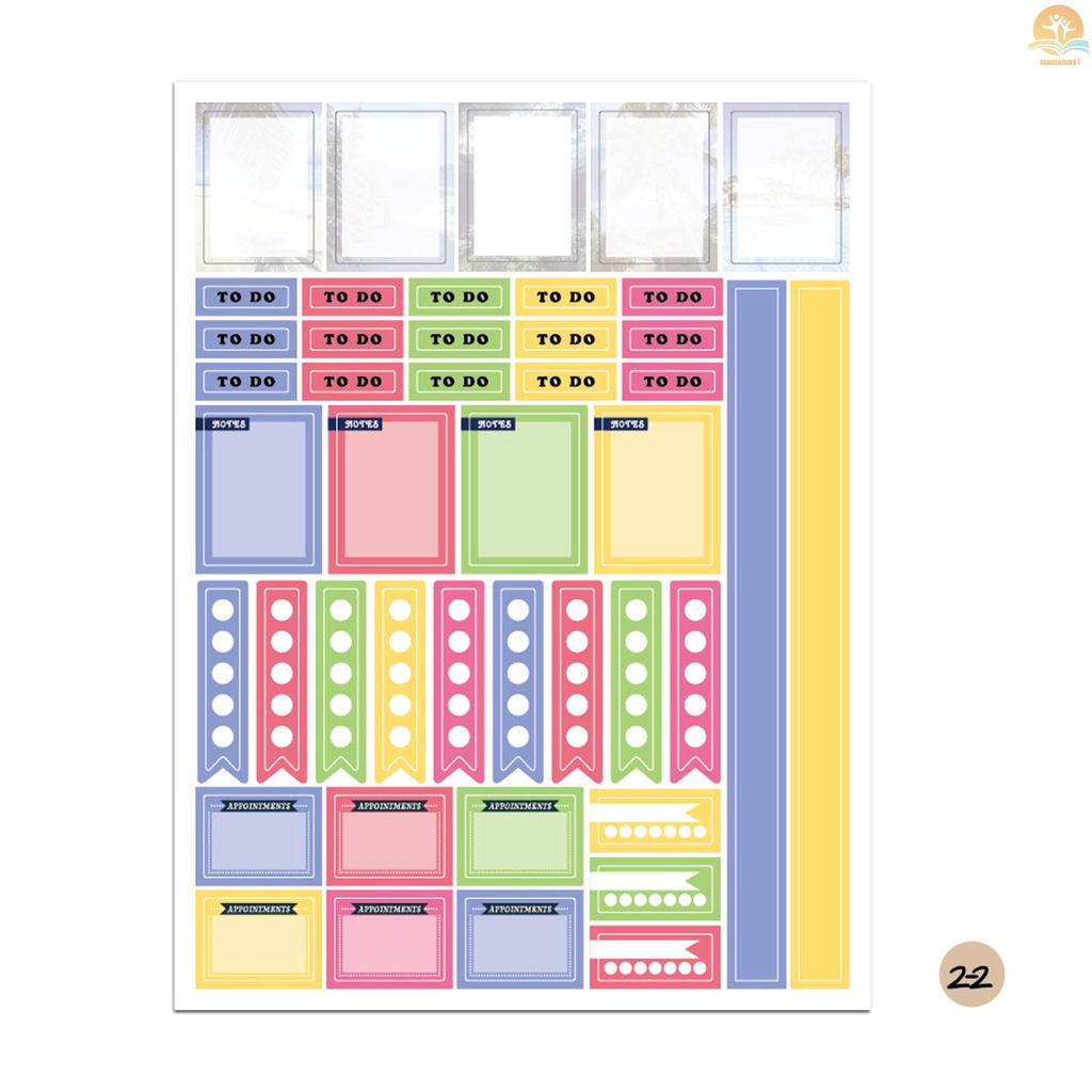 12 Sheets Essentials Planner Sticker Weekly Daily Schedule Sticker Planner Sticky Notes for DIY Calendar Planner Journal Decoration