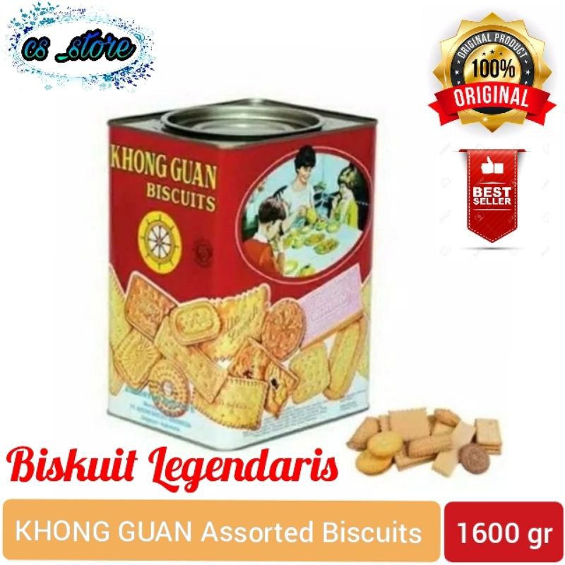 

Khong Guan Assorted Biscuit Red Persegi Kaleng Besar 1600 gram