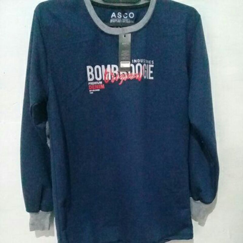 kaos pria lengan panjang Bombboogie