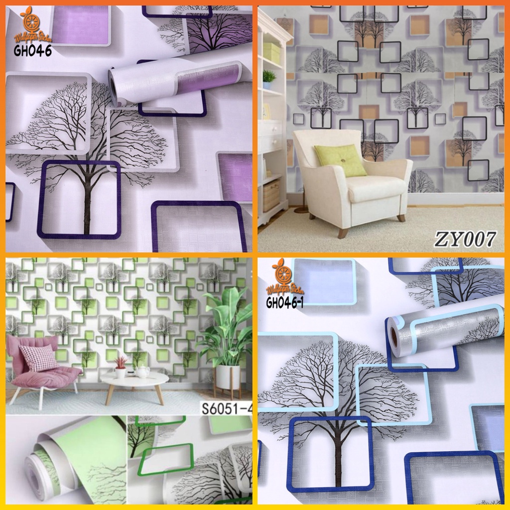 Wallpaper Dinding Wallpaper Stiker Wallpaper dinding Kode Gh Kotak 3D Best Seller