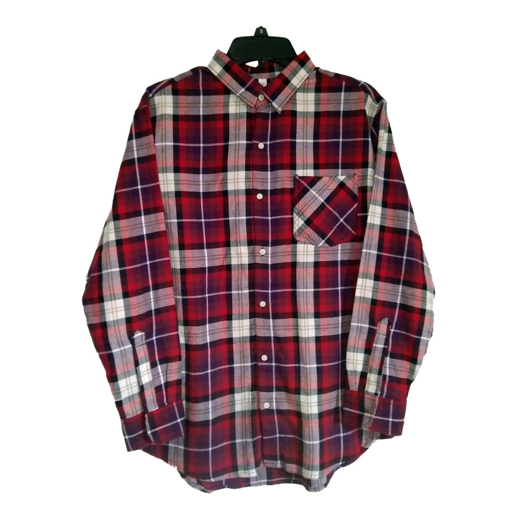 Old Navy Kemeja Casual Pria Kotak2 Tangan Panjang