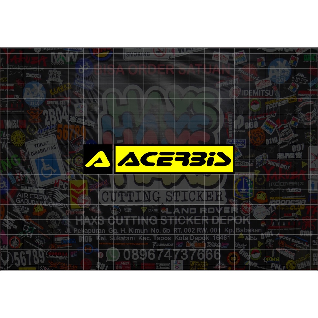 Cutting Sticker Acerbis Ukuran 10 Cm Untuk Motor