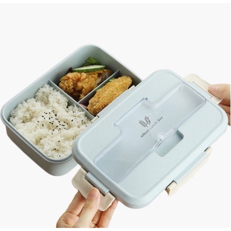[ Cinicini ] Lunch Box Jerami Set Kotak Bekal Makanan Bekal Makanan [ J-001 ]